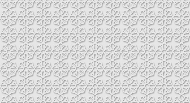 Fond de motif arabe vecteur d'ornement islamique Forme 3d géométrique Texture motif traditionnel arabe