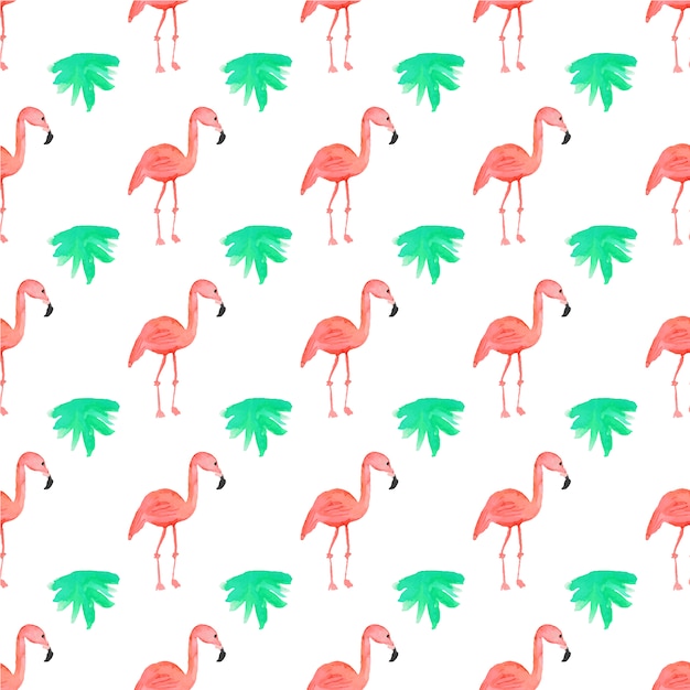Vecteur gratuit fond de motif flamingo
