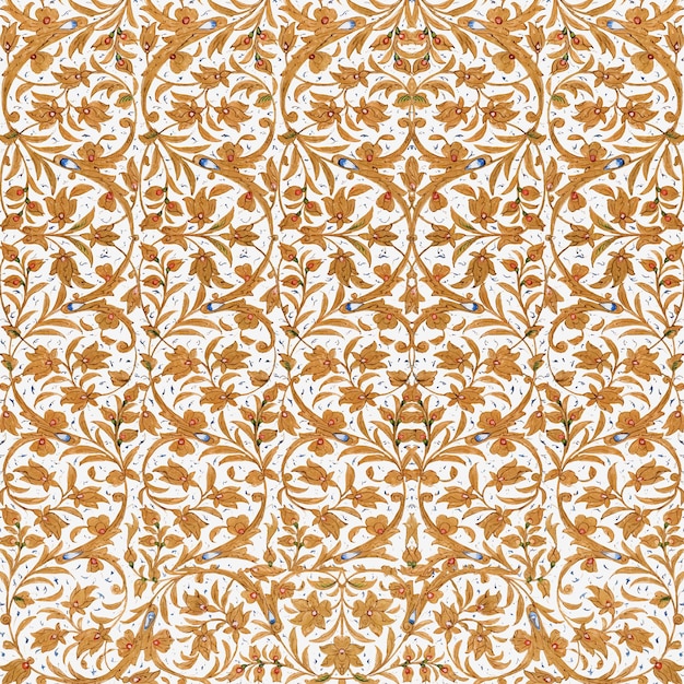 Fond De Motif Floral Marron Vintage