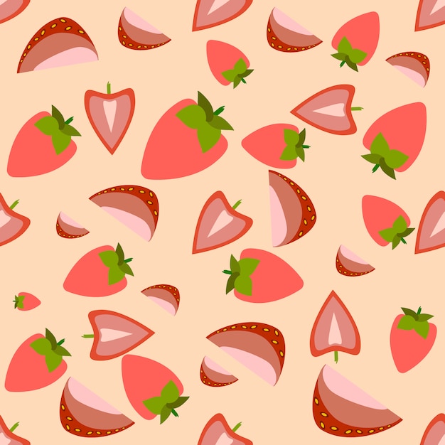 Fond De Motif De Fraises