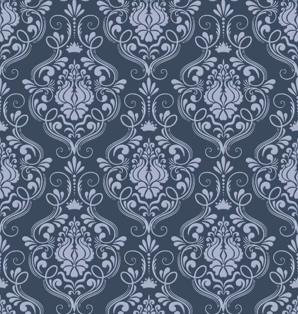 Fond de motif gaufré sans couture damassé Vecteur classique luxe vieux ornement damassé texture transparente victorienne royale pour papiers peints emballage textile Vintage modèle baroque floral exquis