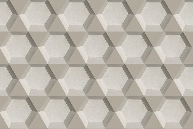 Fond à motifs d'artisanat en papier hexagonal gris