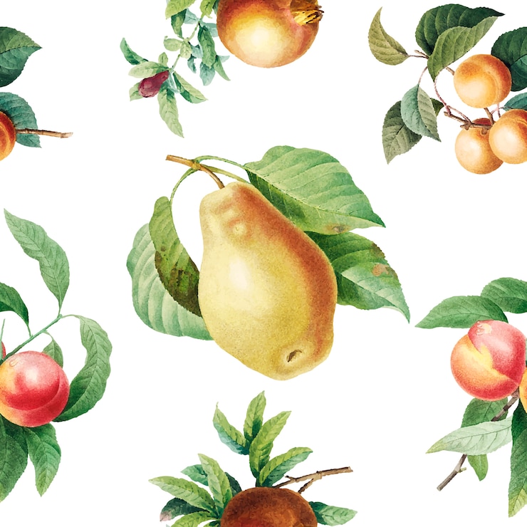 Vecteur gratuit fond à motifs de fruits