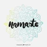 Vecteur gratuit fond namaste avec mandala coloré