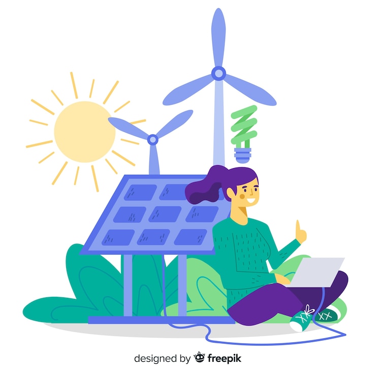 Vecteur gratuit fond de nature moderne avec le concept d&#39;écologie