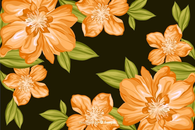 Vecteur gratuit fond naturel avec de belles fleurs