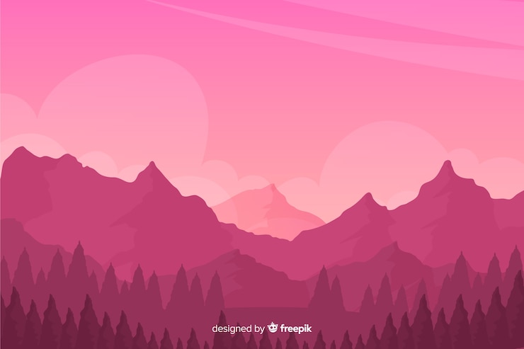 Vecteur gratuit fond naturel avec paysage de montagnes