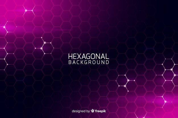 Fond net futuriste hexagonal