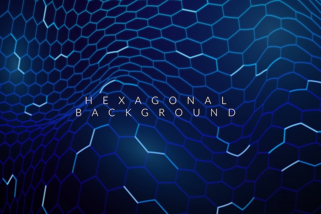 Fond Net Futuriste Hexagonal