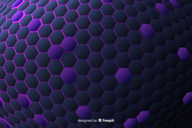 Fond nid d'abeille technologique en violet