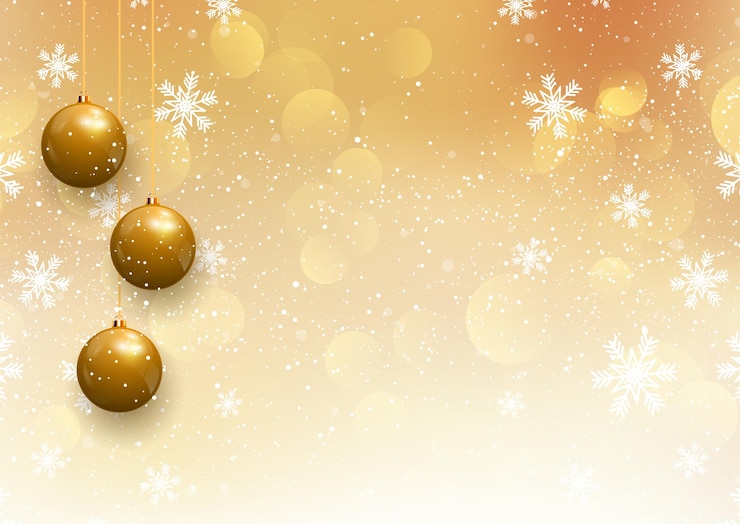 Vecteur gratuit fond de noël avec des boules suspendues