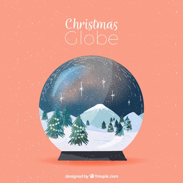 Fond De Noël Décoratif De Snowglobes