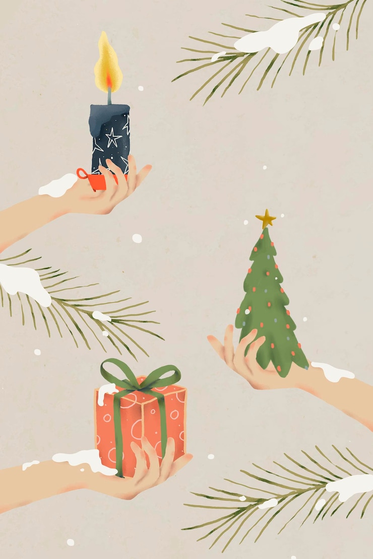 Vecteur gratuit fond de noël, vecteur de saison de vacances d'hiver