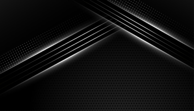 Vecteur gratuit fond noir avec des lignes géométriques abstraites