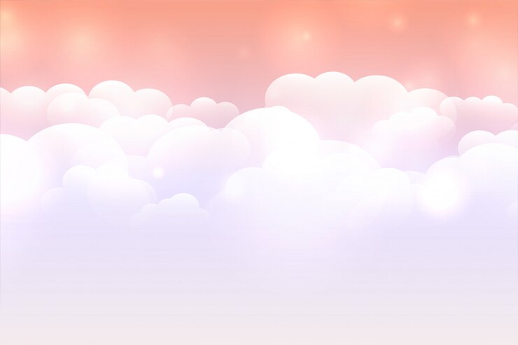 Vecteur gratuit fond de nuage de rêve avec ciel de couleur pastel