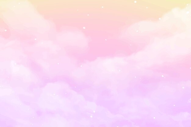 Fond de nuages aquarelle coton sucre