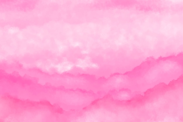 Fond de nuages de coton rose aquarelle