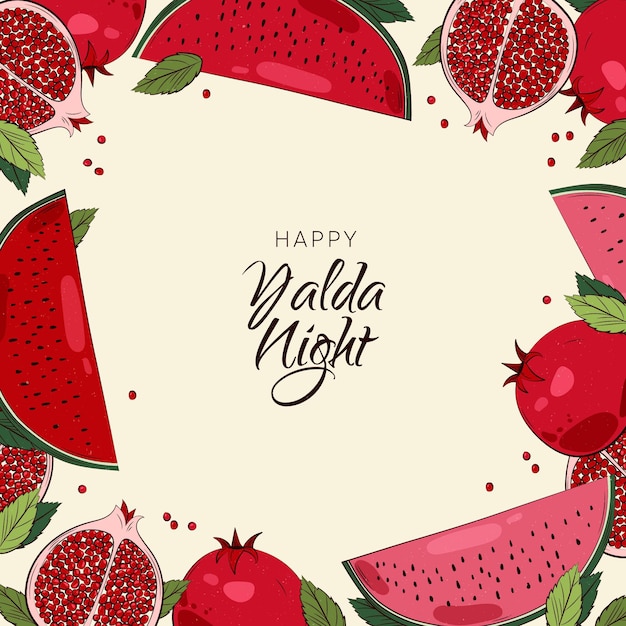 Vecteur gratuit fond de nuit réaliste yalda