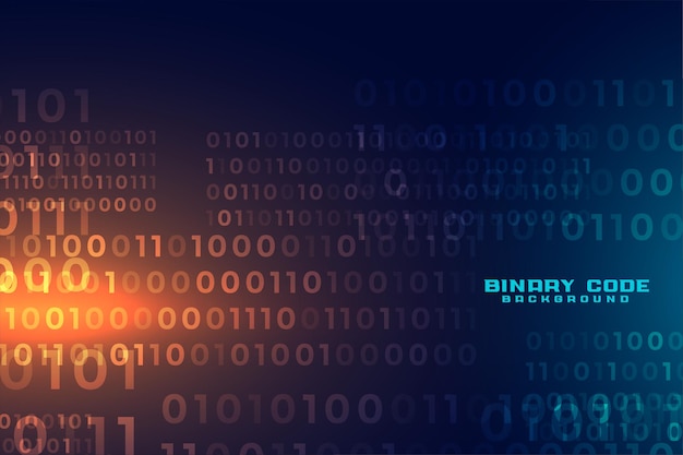 Vecteur gratuit fond de numéro de code binaire futuriste numérique