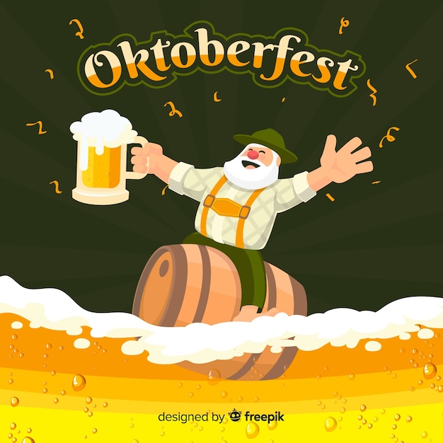 Fond Oktoberfest Avec De La Bière Et Du Tirol