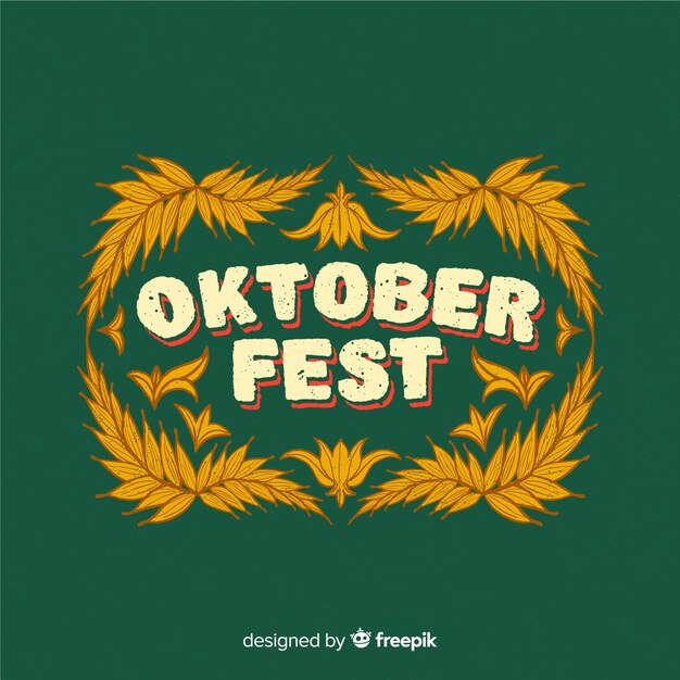 Vecteur gratuit fond oktoberfest avec la typographie