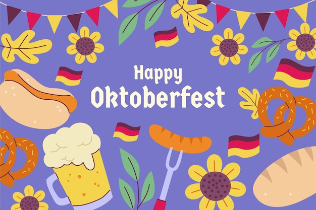 Vecteur gratuit fond d'oktoberfest