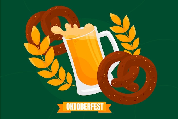 Vecteur gratuit fond d'oktoberfest