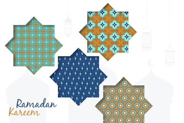 Fond ornemental arabe en style papier