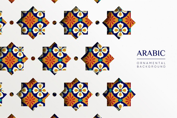 Vecteur gratuit fond ornemental arabe en style papier