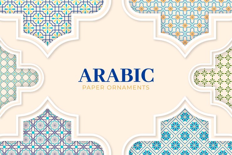 Vecteur gratuit fond ornemental arabe en style papier