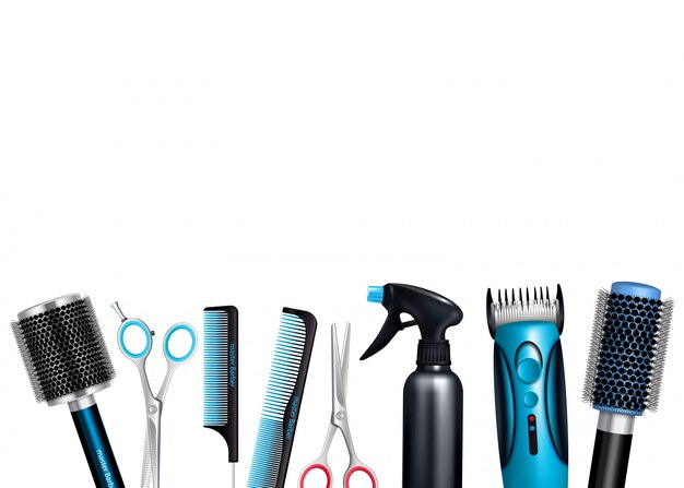 Fond d&#39;outils de coiffeur