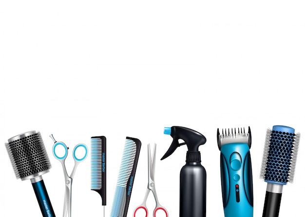 Fond d&#39;outils de coiffeur