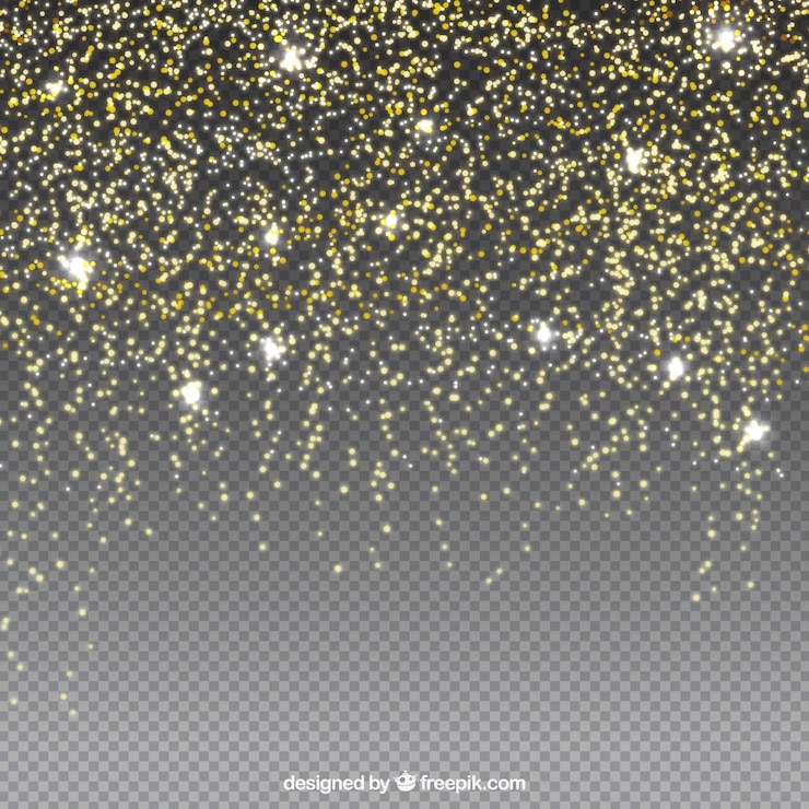 Vecteur gratuit fond de paillettes transparent