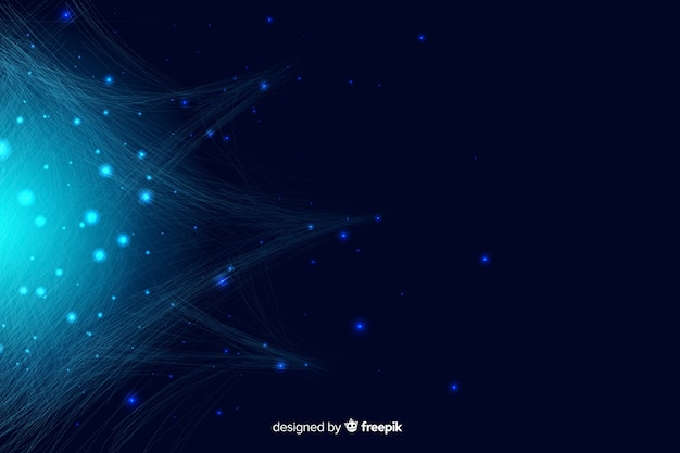 Fond de particules numériques rougeoyant