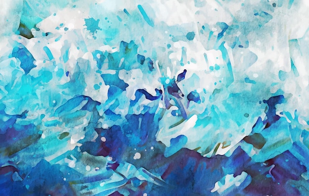 Fond De Pinceau Aquarelle Bleu Abstrait