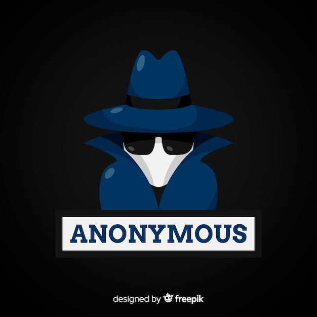 Vecteur gratuit fond de pirate anonyme