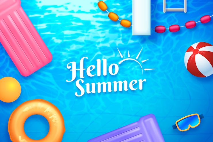 Vecteur gratuit fond de piscine réaliste