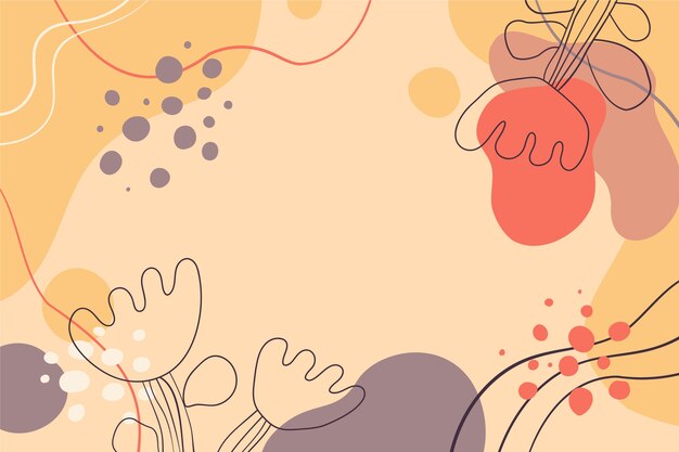 Fond plat abstrait doodle