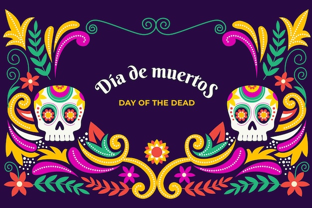 Fond Plat Dia De Muertos