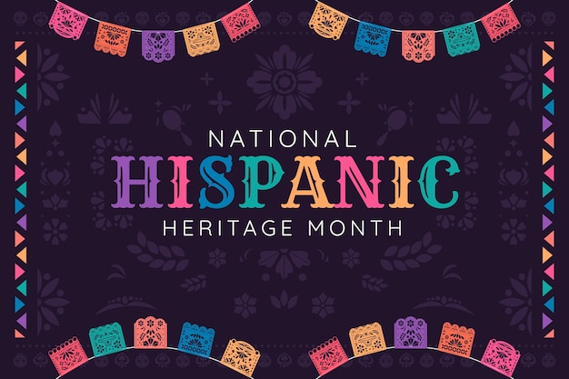 Fond plat du mois du patrimoine national hispanique