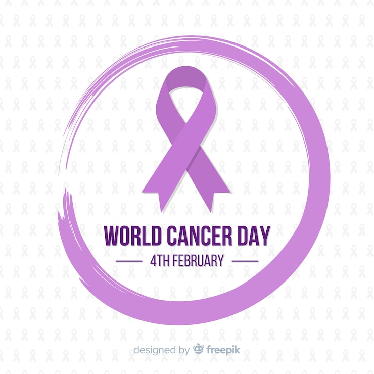 Vecteur gratuit fond plat du monde du cancer
