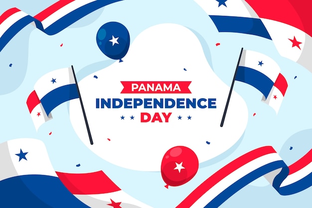 Fond Plat De La Fête De L'indépendance Du Panama