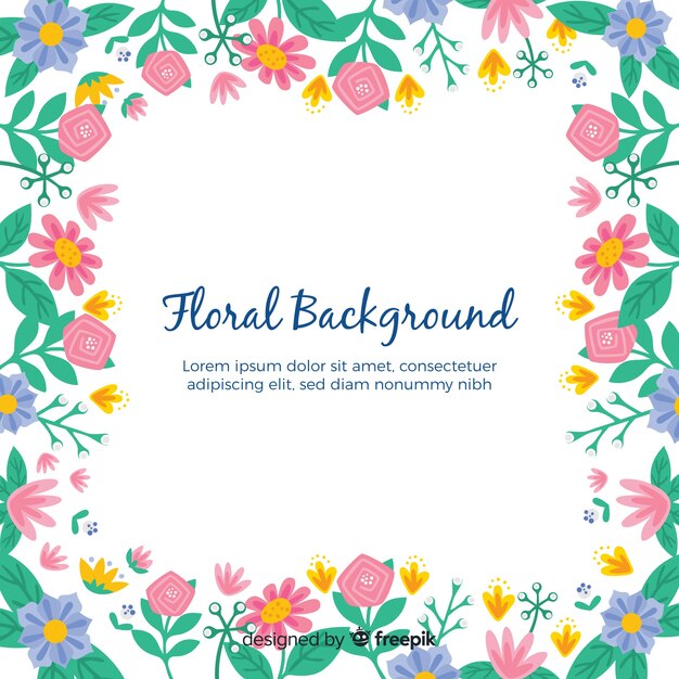 Fond plat floral