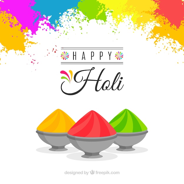 Fond Plat Heureux Holi