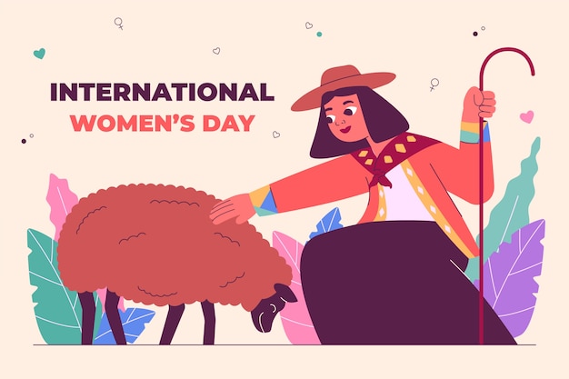 Fond Plat De La Journée Internationale De La Femme