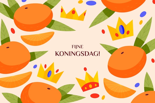 Vecteur gratuit fond plat koningsdag