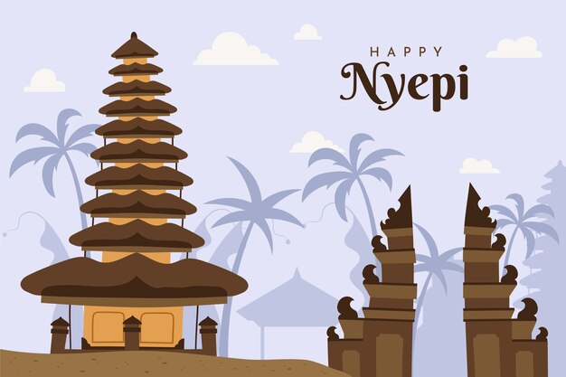 Fond plat de nyepi