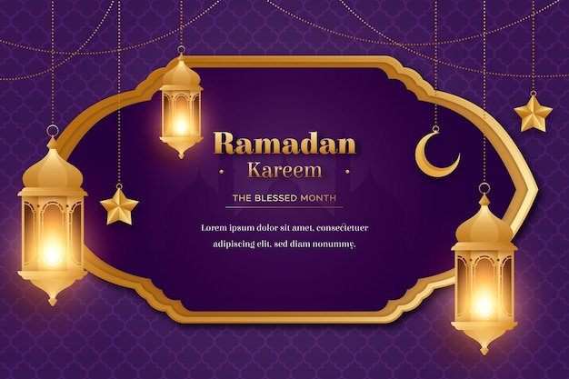 Vecteur gratuit fond plat pour la célébration du ramadan