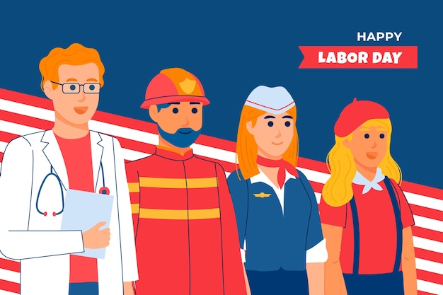 Fond plat pour la célébration de la fête du travail