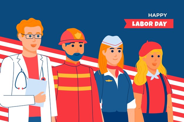 Fond plat pour la célébration de la fête du travail